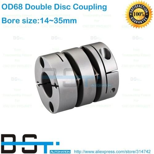 Double Disc Coupler Dia. 68mm 14mm 15mm 16mm 17mm 18mm 19mm 20mm 22mm 24mm 25mm 26mm 28mm 30mm 35mm Motor Shaft Disk Coupler