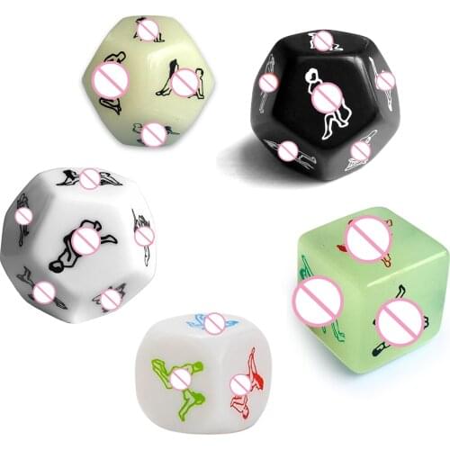 Adult Games Sex Toys For Couples Sex Dice 12 Sides Gambling Erotic Dice Acrylic Erotic Multi-Sides Funny Sex Toys Gift