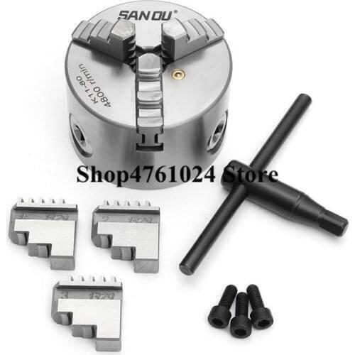 K11-100 high-precision three/3 jaw chuck self-centering chucks 100mm 4 inch for Mechanical lathe,Mini lathe