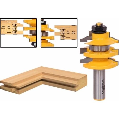 1pcs Rail & Stile Router Bit Ogee Stacked - 1/2" Shank