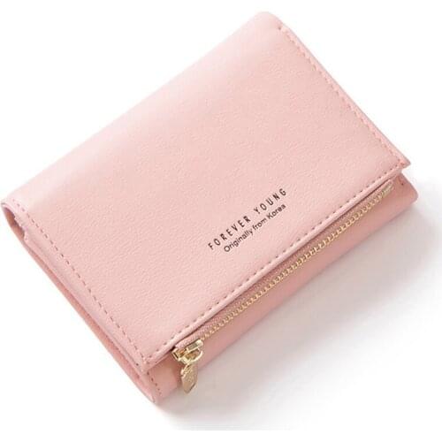 New Trifold Ladies Wallet With Zipper Coin Bag Card Holder Brand Designer Green Women Wallets Fashion Female Short Purse Short