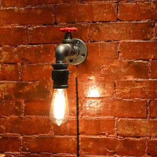 Loft american style wall lamp vintage water pipe lamp