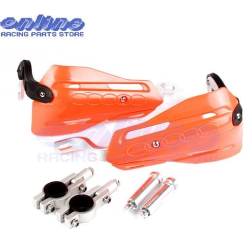 NEW Orange Handlebar handguards Hand Guards Fit 7/8" 22mm Bar Or 1-1/8 28mm Fat Bar Motorcycle Motorcross Dirt Bike ATV