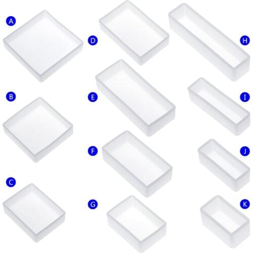 2021 new fashion jewelry accessories tools silicone mold DIY square rectangle epoxy resin mirror crafts jewelry ornaments