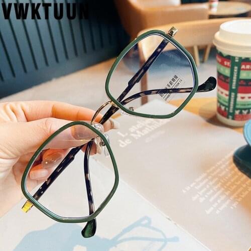 VWKTUUN 2021 Blue Light Blocking Glasses Square Eyeglasses Women Optical Glasses Irregular Anti Blue Light Myopia Glasses Frame