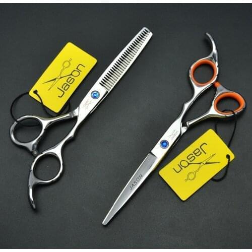 5.5 inch Brand Jason TOP GRADE Hairdressing Scissors 440C Professional Barbers Cutting Scissors Thinning Shears Hair Scissors