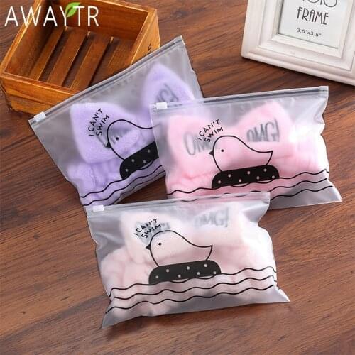 Bag Packed OMG Letter Coral Fleece Wash Face Bow Hairbands For Women Girls Headbands Headwear Hair Bands Turban Hair Accessories