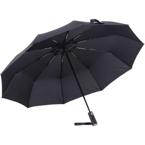 Wind Resistant Folding Automatic Umbrella Rain Women Auto Luxury Big Windproof Umbrellas Rain For Men Black Coating 10K Parasol