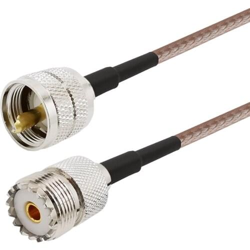UHF PL259 Male to UHF SO239 Female RF RG316 Extension Cable for Vehicle Truck CB Radio Ham Radio Two Way Radio Amateur Radio