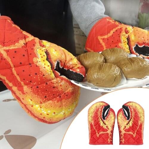 Lobster Claw Oven Mitts Heat Resistant for Oven Cooking Cotton Lining for Baking, Cooking, BBQ Grilling