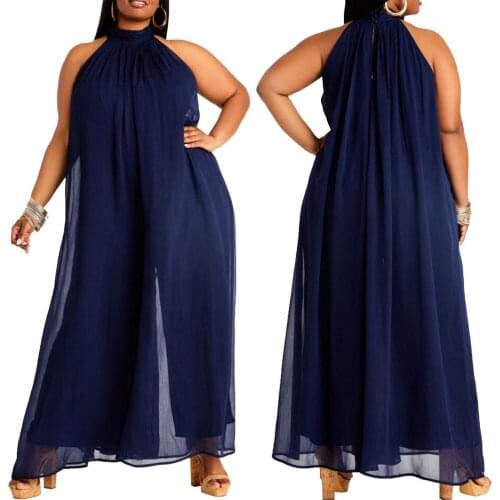 2021 Best Quality Famous Brand Women Jumpsuit Sleeveless Net Yarn Solid Color