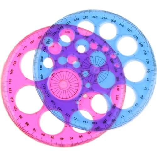 1 Pc The New Circular Plastic Ruler Template Circle Patchwork Foot 360 Degrees Rulers For Student Office School Gift