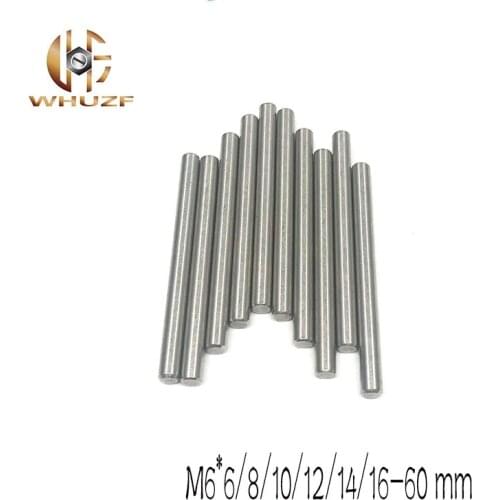 10pcs M6*6/8/10/12/14/16-60 mm 304 stainless Steel GB119 Threaded Cylindrical Pin / Dowel Pins For Mold Machine Tools