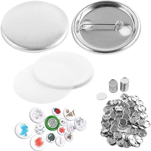 100pcs Blank Button Pins 25/32/37/44/58MM Button Badge Parts Maker Pucnch Press Machine