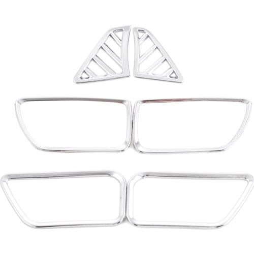 6PCS For RIO K2 2011 2012 2013 2014 2015 2016 ABS Chrome trim air conditioning cover interior decoration ring sticker