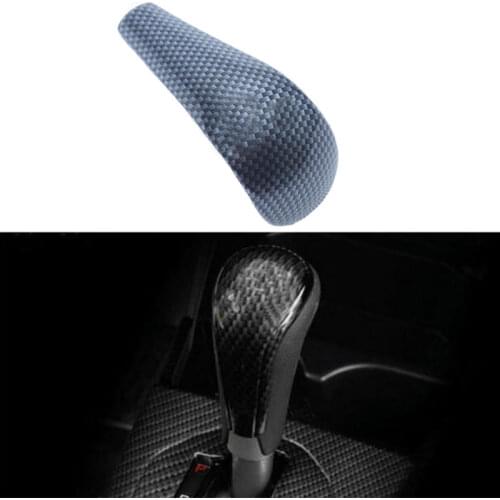 BBQ@FUKA For Toyota RAV4 2009 2010 2011 Auto 1pc Car Carbon Fiber ABS Gear Shift Knob Decorative Cover Trim Styling Accessories