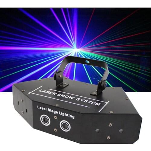Free Shipping 6 Lens RGB Laser Light DMX512 Gobo Effects Lighting Disco Dance Bar Home Party Patterns System Show DJ Lights