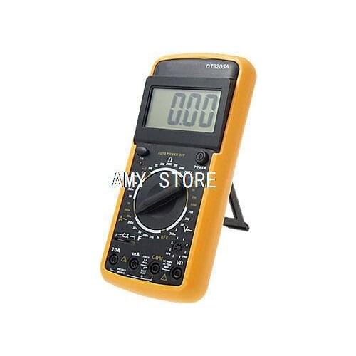 Black Prange LCD Screen Display Voltmeter Ammeter Ohm Meter Multimeter Lead DT9205A