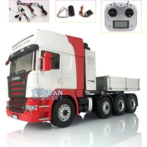 LESU 1/14 Metal 8*8 Chassis Hercules Sca Painted Cabin RC Truck Tractor Car W/ Hopper Sound Radio THZH0633-SMT3