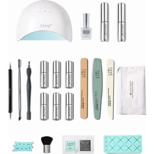 HOT 80%OFF Nail Lamp Kits DIY Brighten Nail Color Nail Art Tools Manicure Decoration Shaping Set for Salon Nail Drill Machine Se