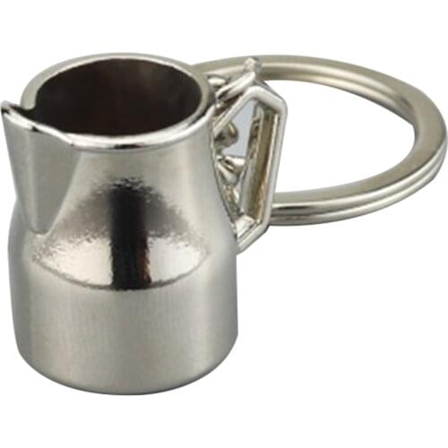 Coffee Series Keychain Miniature Pendants Novelty Keyring Barista Gift for Coffee Lover Portable Outdoor Travel Keychain