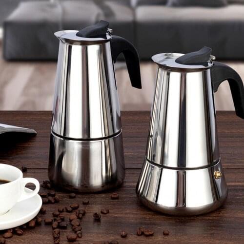 6 Scale Multi-function Durable Stainless Steel Coffee Pot Mocha Latte Stove Coffee Maker Pot Drink Tool Cafetiere Latte