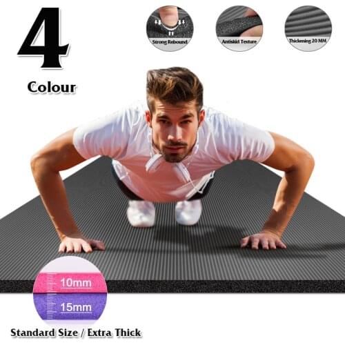 185X80 Big Size Gym Workout Yoga Mat For Men NBR Non-slip Exercise Tapete Gymnastics Fitness Mats 15MM Sport Pad With Bandages
