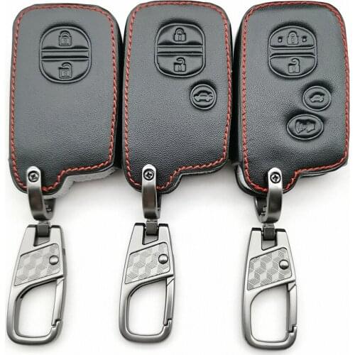 Remote Leather Car Key Cover For Toyota Chr C-Hr Land Cruiser 200 Avensis Auris Corolla Rav4 Prius Prado Camry Crown Yaris Shell