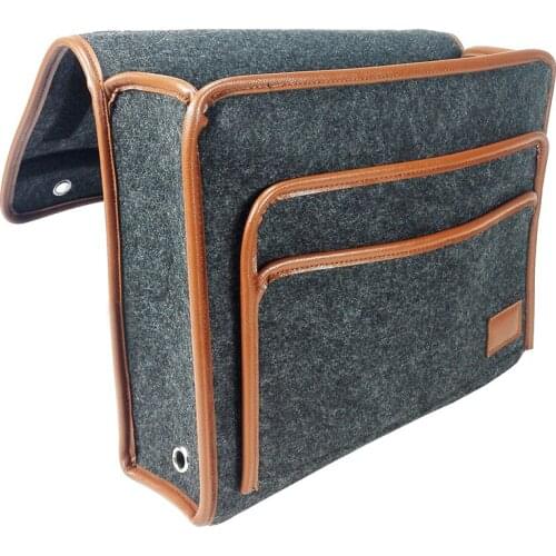 Creative Bedside Felt Storage Bag High Capacity with Velcro Mobile Phone Remote Control Magazine Conveniently Placed High Qualit