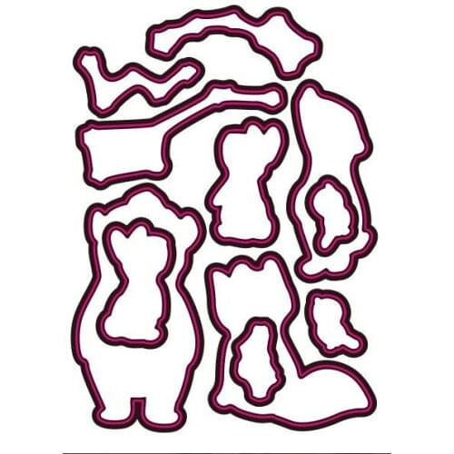 Happy new year Metal Cutting Dies Stencils for DIY Scrapbooking/photo album Decorative Embossing DIY Paper Cards