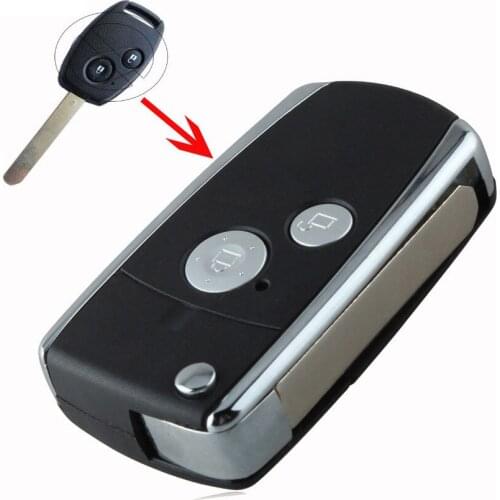 New Style Modified 2 Buttons Car Remote Key Shell for Honda CIVIC CRV JAZZ ACCORD ODYSSEY Flip Car Key Case HON66 Blade