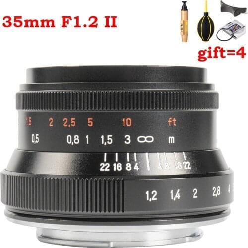 7artisans 35mm F1.2 II Portrait Mirrorless Cameras Lens for Fuji X Sony E Canon EF M EOS-M Nikon Z M4/3 mount cameras The latest