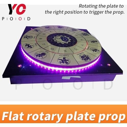 Flat rotary plate prop rotating the plate in correct position escape room props custom-made props