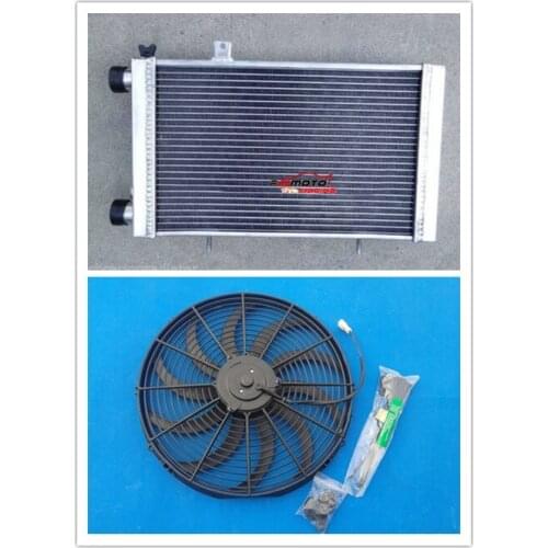 All Aluminum Radiator + FAN For Sports Lotus Europa Coupe S1 S2 TC 1.5/1.6l 1966-1976
