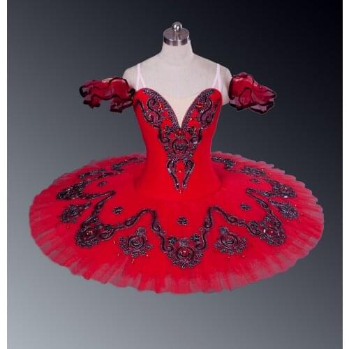 Professional Ballet Tutu Costume Ballet Tutus Classical Ballerina Stage Red Paquita Princess Kitri Spanish dance carmen