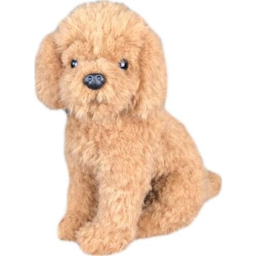 Realistic Poodle Dog Puppy Animal Soft Stuffed Doll Sofa Couch Decor Kids Toy