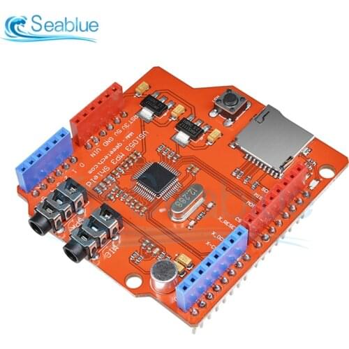 VS1053 VS1053B Stereo Audio MP3 Player Shield Record Decode Development Board Module With TF Card Slot For Arduino UNO R3 One