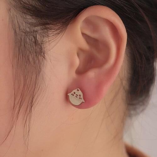 Super Lovely Baby Penguin Stud Earrings For Women Girls Chunky Easter Chicken Earring Post Cute Animal Birthday Jewelry Gift