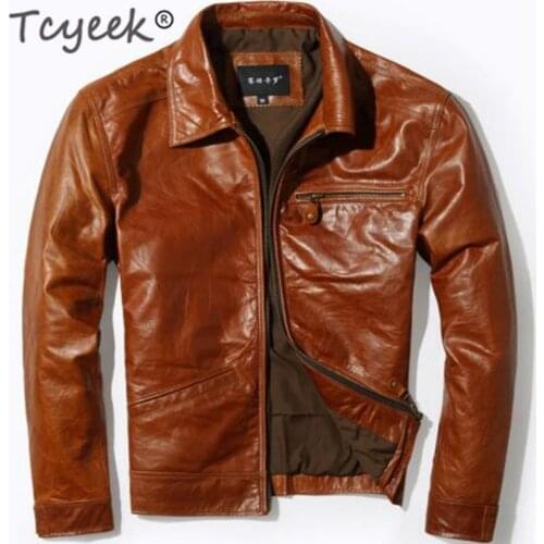 Tcyeek Men's Leather Jackets