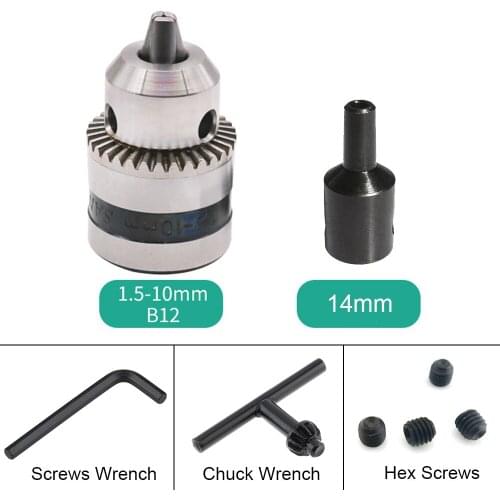 1.5-10mm Angle Grinder Hand Electric Drill Special Chuck Power Tool Fine Rolling Tooth and Chuck Key Wrench for Clamping Openers