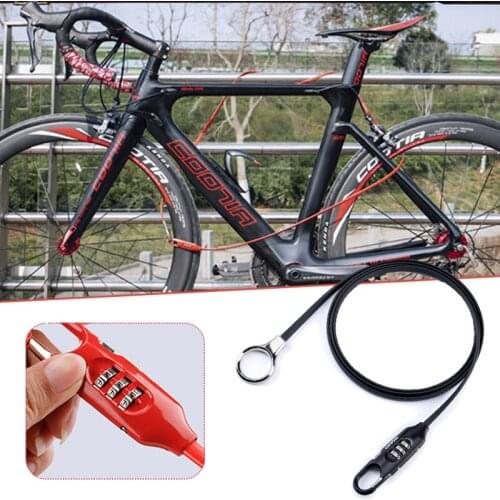 Bicycle Password Lock Mountain Bike Anti-Theft Locks Steel Cable Locks Wire Locks Cycling Anti-theft Supplies для велосипеда