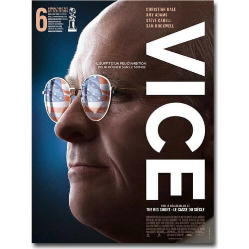 VICE Movie Silk Fabric Wall Poster Art Decor Sticker Bright