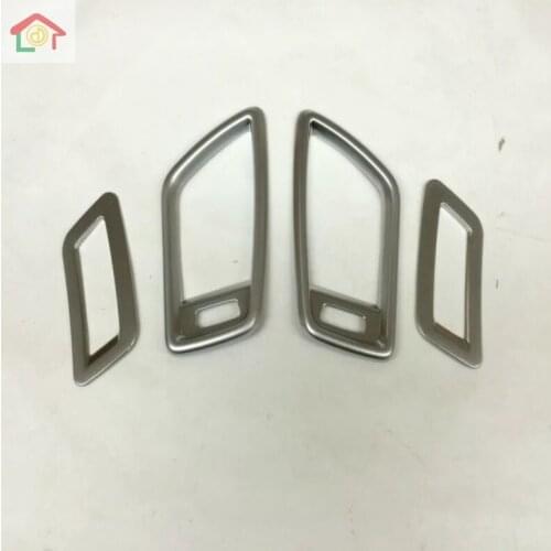 For Nissan Qashqai 2016 2017 2018 2019 Car Inner Garnish Frame Lamp Trim Chrome Front Air Conditioning Outlet Vent Cover