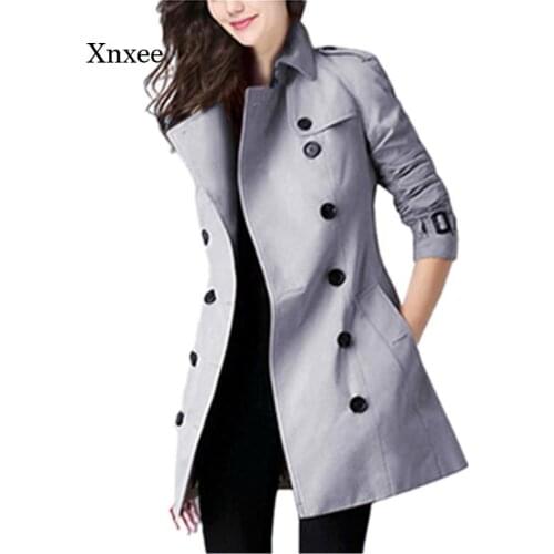 Xnxee Women's Short Trench Coats