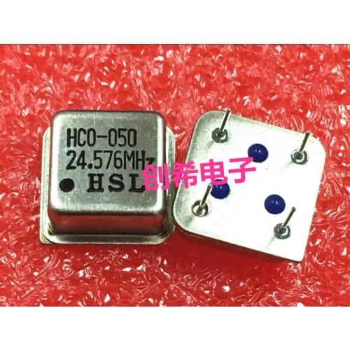 10pcs 24.576MHZ 24.576M In-line active crystal oscillator clock square half size DIP-4 OSC