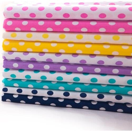 100% Cotton Polka Dot DIY Sewing Fabric Paint for Doll Clothes Home textile 50x160cm