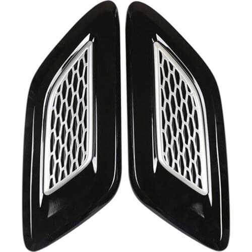 2Pcs/set Car Front Hood Cover Air Outlet Vent Stickers Trim For Land Rover Discovery 5 ABS Exterior Auto Accessory