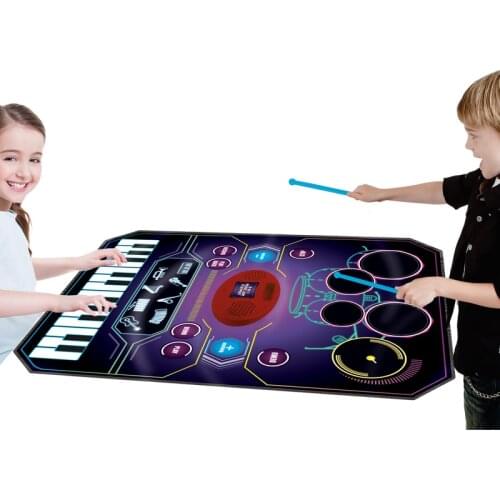 2 IN 1 Musical piano and Drum kids play mat kids toys playmat