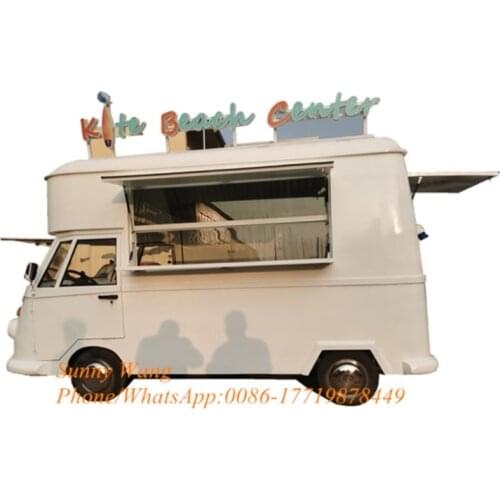 4.32m Retro Food Trailer Street Truck Ice Cream Trailer Catering Food Car Ice Cream Kiosk with High Roof