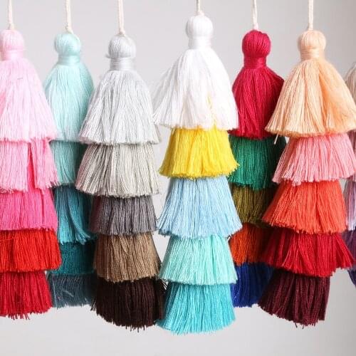 5 Layers Polyester Cotton Tassel 15cm Silk Tassels for Party Tassel Trim Curtains Decor Tassels Ribbon Accessories